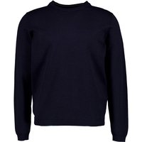 Fynch-Hatton Herren Pullover blau Baumwolle unifarben von FYNCH-HATTON