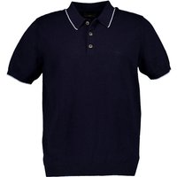 Fynch-Hatton Herren Polo-Shirt blau unifarben von FYNCH-HATTON