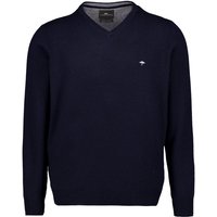 Fynch-Hatton Herren Pullover blau unifarben von FYNCH-HATTON