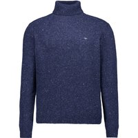 Fynch-Hatton Herren Rollkragenpullover blau Wolle unifarben von FYNCH-HATTON