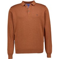 Fynch-Hatton Herren Pullover braun Baumwolle unifarben von FYNCH-HATTON