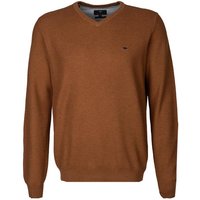 Fynch-Hatton Herren Pullover braun Baumwolle unifarben von FYNCH-HATTON