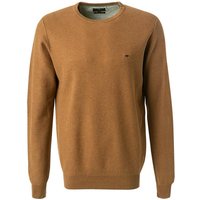 Fynch-Hatton Herren Pullover braun Baumwolle unifarben von FYNCH-HATTON