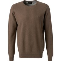 Fynch-Hatton Herren Pullover braun Baumwolle unifarben von FYNCH-HATTON