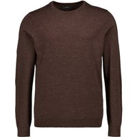 Fynch-Hatton Herren Pullover braun Merinowolle unifarben von FYNCH-HATTON