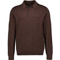 Fynch-Hatton Herren Pullover braun Merinowolle unifarben von FYNCH-HATTON