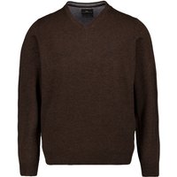 Fynch-Hatton Herren Pullover braun unifarben von FYNCH-HATTON