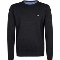 Fynch-Hatton Herren Pullover grau Baumwolle unifarben von FYNCH-HATTON