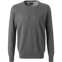 Fynch-Hatton Herren Pullover grau Baumwolle unifarben von FYNCH-HATTON