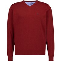 Fynch-Hatton Herren Pullover rot Baumwolle unifarben von FYNCH-HATTON