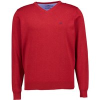 Fynch-Hatton Herren Pullover rot unifarben von FYNCH-HATTON