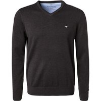 Fynch-Hatton Herren Pullover schwarz Baumwolle unifarben von FYNCH-HATTON