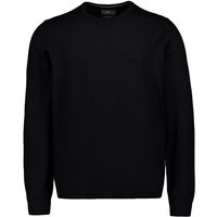 Fynch-Hatton Herren Pullover schwarz Merinowolle unifarben von FYNCH-HATTON