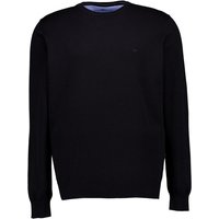 Fynch-Hatton Herren Pullover schwarz Baumwolle unifarben von FYNCH-HATTON