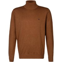 Fynch-Hatton Herren Rollkragenpullover braun Baumwolle unifarben von FYNCH-HATTON