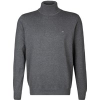 Fynch-Hatton Herren Rollkragenpullover grau Baumwolle unifarben von FYNCH-HATTON