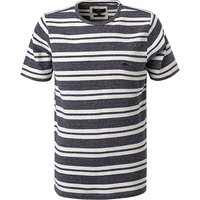 Fynch-Hatton Herren T-Shirt blau Baumwolle von FYNCH-HATTON