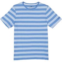 Fynch-Hatton Herren T-Shirt blau Baumwolle von FYNCH-HATTON