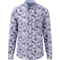 Fynch-Hatton Leinenhemd mit floralem Muster und Button-Down-Kragen von FYNCH-HATTON