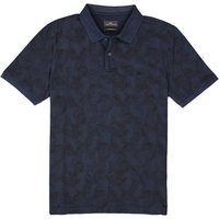 Fynch-Hatton Herren Polo-Shirt blau Baumwoll-Jersey geblümt von FYNCH-HATTON