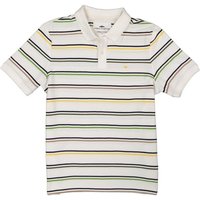 Fynch-Hatton Herren Polo-Shirt weiß Baumwoll-Piqué gestreift von FYNCH-HATTON