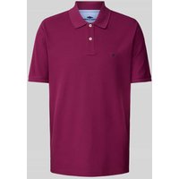 Fynch-Hatton Poloshirt mit Logo-Stitching in Bordeaux, Größe XXXL von FYNCH-HATTON