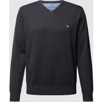 Fynch-Hatton Pullover mit V-Ausschnitt in Anthrazit, Größe XL von FYNCH-HATTON