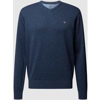 Fynch-Hatton Pullover mit V-Ausschnitt in Dunkelblau, Größe XXXL von FYNCH-HATTON