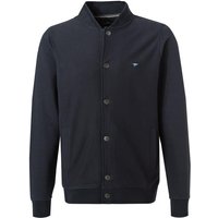 Fynch-Hatton Herren Cardigan blau Baumwolle unifarben von FYNCH-HATTON