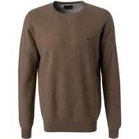 Fynch-Hatton Herren Pullover braun Baumwolle unifarben von FYNCH-HATTON