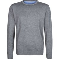 Fynch-Hatton Herren Pullover grau Baumwolle unifarben von FYNCH-HATTON