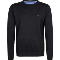 Fynch-Hatton Herren Pullover grau Baumwolle unifarben von FYNCH-HATTON