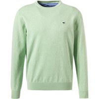 Fynch-Hatton Herren Pullover grün Baumwolle unifarben von FYNCH-HATTON