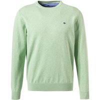 Fynch-Hatton Herren Pullover grün Baumwolle unifarben von FYNCH-HATTON