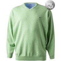 Fynch-Hatton Herren Pullover grün Baumwolle unifarben von FYNCH-HATTON