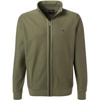 Fynch-Hatton Herren Cardigan grün Baumwolle unifarben von FYNCH-HATTON