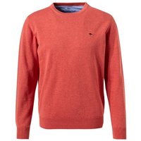 Fynch-Hatton Herren Pullover orange Baumwolle unifarben von FYNCH-HATTON