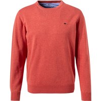 Fynch-Hatton Herren Pullover orange Baumwolle unifarben von FYNCH-HATTON