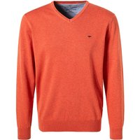 Fynch-Hatton Herren Pullover rot Baumwolle unifarben von FYNCH-HATTON