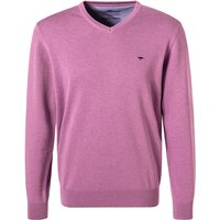 Fynch-Hatton Herren Pullover violett Baumwolle unifarben von FYNCH-HATTON