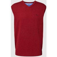 Fynch-Hatton Pullunder mit Label-Stitching in Kirsche, Größe L von FYNCH-HATTON