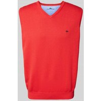 Fynch-Hatton Pullunder mit Logo-Stitching in Rot, Größe XXL von FYNCH-HATTON