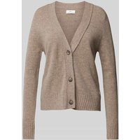 Fynch-Hatton Regular Fit Cardigan aus Wolle mit V-Ausschnitt in Taupe, Größe XL von FYNCH-HATTON