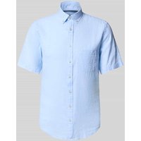 Fynch-Hatton Regular Fit Freizeithemd aus Leinen-Baumwoll-Mix in Eisblau, Größe XL Fynch-Hatton Regular Fit Freizeithemd aus Leinen-Baumwoll-Mix in Eisblau, Größe XL von FYNCH-HATTON