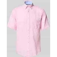 Fynch-Hatton Regular Fit Freizeithemd aus Leinen-Baumwoll-Mix in Rosa, Größe XXL Fynch-Hatton Regular Fit Freizeithemd aus Leinen-Baumwoll-Mix in Rosa, Größe XXL von FYNCH-HATTON