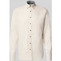 Fynch-Hatton Regular Fit Freizeithemd mit Button-Down-Kragen in Beige, Größe XXL von FYNCH-HATTON
