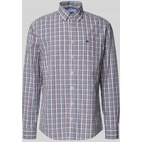 Fynch-Hatton Regular Fit Freizeithemd mit Button-Down-Kragen in Bordeaux, Größe L von FYNCH-HATTON