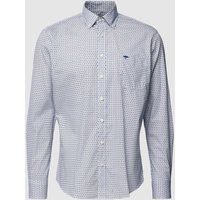 Fynch-Hatton Regular Fit Freizeithemd mit Button-Down-Kragen in Marine, Größe XXL von FYNCH-HATTON