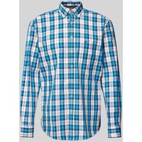 Fynch-Hatton Regular Fit Freizeithemd mit Button-Down-Kragen in Royal, Größe M von FYNCH-HATTON