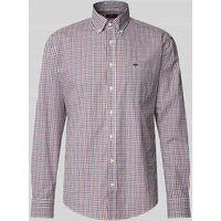Fynch-Hatton Regular Fit Freizeithemd mit Label-Stitching in Rot, Größe M von FYNCH-HATTON